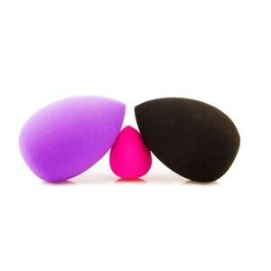 Baby beauty 3 Pc Beauty Makeup Black/Pink Sponge Blender Foundation Puff